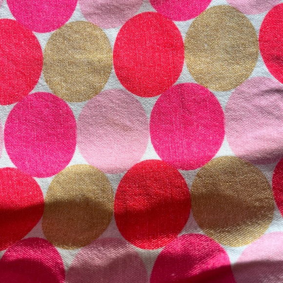 Pink and Tan Polka Dot Tote Bag - Picture 5 of 7